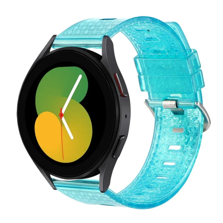 20mm 透明閃亮鑽石 TPU 錶帶，適用於 Samsung Galaxy Watch 3 41mm、Samsung Galaxy Watch 42mm、Samsung Galaxy Watch5 40mm / 44mm、Samsung Galaxy Watch5 Pro、Samsung Galaxy Watch4 / Watch4 Classic、Samsung Galaxy Watch3 4...