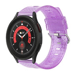 20mm 透明閃亮鑽石 TPU 錶帶，適用於 Samsung Galaxy Watch 3 41mm、Samsung Galaxy Watch 42mm、Samsung Galaxy Watch5 40mm / 44mm、Samsung Galaxy Watch5 Pro、Samsung Galaxy Watch4 / Watch4 Classic、Samsung Galaxy Watch3 4...