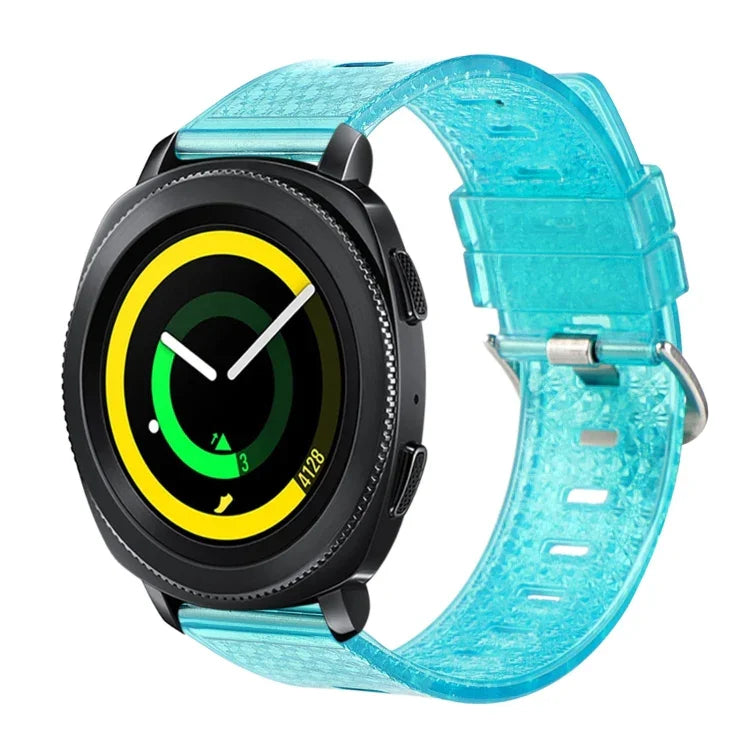 20mm 透明閃亮鑽石 TPU 錶帶，適用於 Samsung Galaxy Watch 3 41mm、Samsung Galaxy Watch 42mm、Samsung Galaxy Watch5 40mm / 44mm、Samsung Galaxy Watch5 Pro、Samsung Galaxy Watch4 / Watch4 Classic、Samsung Galaxy Watch3 4...