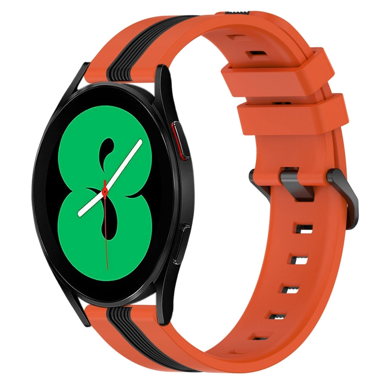 20mm 垂直雙色矽膠錶帶，適用於 Samsung Galaxy Watch4 44mm、Samsung Galaxy Watch4 40mm、Samsung Galaxy Watch4 Classic 42mm、Samsung Galaxy Watch4 Classic 46mm