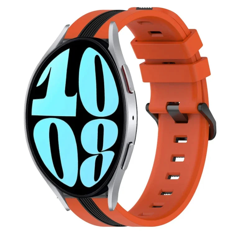20毫米直立雙色矽膠錶帶，適用於 Samsung Galaxy Watch 6 40毫米，Samsung Galaxy Watch 6 Classic 43毫米