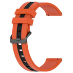 22毫米直立雙色矽膠錶帶，適用於 Samsung Galaxy Watch3 45毫米，Samsung Galaxy Watch 46毫米，Samsung Gear S3 Classic，Samsung Gear S3 Frontier