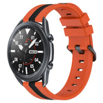 22毫米直立雙色矽膠錶帶，適用於 Samsung Galaxy Watch3 45毫米，Samsung Galaxy Watch 46毫米，Samsung Gear S3 Classic，Samsung Gear S3 Frontier
