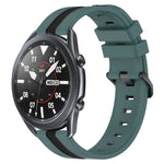 22毫米直立雙色矽膠錶帶，適用於 Samsung Galaxy Watch3 45毫米，Samsung Galaxy Watch 46毫米，Samsung Gear S3 Classic，Samsung Gear S3 Frontier
