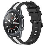22毫米直立雙色矽膠錶帶，適用於 Samsung Galaxy Watch3 45毫米，Samsung Galaxy Watch 46毫米，Samsung Gear S3 Classic，Samsung Gear S3 Frontier