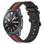 22毫米直立雙色矽膠錶帶，適用於 Samsung Galaxy Watch3 45毫米，Samsung Galaxy Watch 46毫米，Samsung Gear S3 Classic，Samsung Gear S3 Frontier