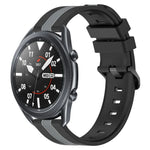 22毫米直立雙色矽膠錶帶，適用於 Samsung Galaxy Watch3 45毫米，Samsung Galaxy Watch 46毫米，Samsung Gear S3 Classic，Samsung Gear S3 Frontier