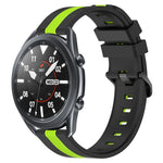 22毫米直立雙色矽膠錶帶，適用於 Samsung Galaxy Watch3 45毫米，Samsung Galaxy Watch 46毫米，Samsung Gear S3 Classic，Samsung Gear S3 Frontier