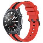 22毫米直立雙色矽膠錶帶，適用於 Samsung Galaxy Watch3 45毫米，Samsung Galaxy Watch 46毫米，Samsung Gear S3 Classic，Samsung Gear S3 Frontier