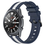 22毫米直立雙色矽膠錶帶，適用於 Samsung Galaxy Watch3 45毫米，Samsung Galaxy Watch 46毫米，Samsung Gear S3 Classic，Samsung Gear S3 Frontier