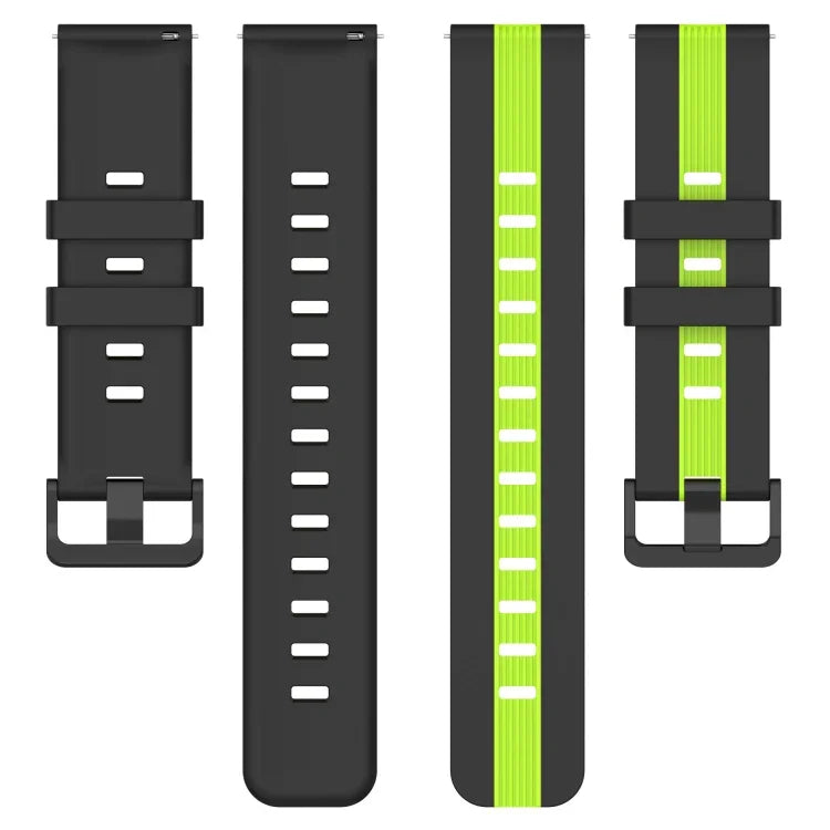 22毫米直立雙色矽膠錶帶，適用於 Samsung Galaxy Watch3 45毫米，Samsung Galaxy Watch 46毫米，Samsung Gear S3 Classic，Samsung Gear S3 Frontier