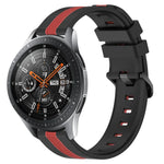 22毫米直立雙色矽膠錶帶，適用於 Samsung Galaxy Watch3 45毫米，Samsung Galaxy Watch 46毫米，Samsung Gear S3 Classic，Samsung Gear S3 Frontier