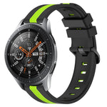 22毫米直立雙色矽膠錶帶，適用於 Samsung Galaxy Watch3 45毫米，Samsung Galaxy Watch 46毫米，Samsung Gear S3 Classic，Samsung Gear S3 Frontier