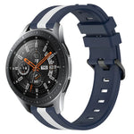 22毫米直立雙色矽膠錶帶，適用於 Samsung Galaxy Watch3 45毫米，Samsung Galaxy Watch 46毫米，Samsung Gear S3 Classic，Samsung Gear S3 Frontier
