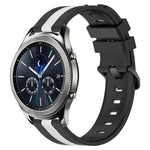 22毫米直立雙色矽膠錶帶，適用於 Samsung Galaxy Watch3 45毫米，Samsung Galaxy Watch 46毫米，Samsung Gear S3 Classic，Samsung Gear S3 Frontier