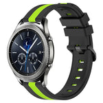 22毫米直立雙色矽膠錶帶，適用於 Samsung Galaxy Watch3 45毫米，Samsung Galaxy Watch 46毫米，Samsung Gear S3 Classic，Samsung Gear S3 Frontier