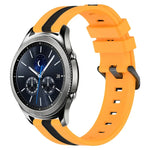 22毫米直立雙色矽膠錶帶，適用於 Samsung Galaxy Watch3 45毫米，Samsung Galaxy Watch 46毫米，Samsung Gear S3 Classic，Samsung Gear S3 Frontier