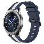22毫米直立雙色矽膠錶帶，適用於 Samsung Galaxy Watch3 45毫米，Samsung Galaxy Watch 46毫米，Samsung Gear S3 Classic，Samsung Gear S3 Frontier