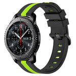 22毫米直立雙色矽膠錶帶，適用於 Samsung Galaxy Watch3 45毫米，Samsung Galaxy Watch 46毫米，Samsung Gear S3 Classic，Samsung Gear S3 Frontier