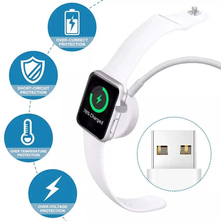 1米 USB 磁吸快速充電線，適用於 Apple Watch Ultra/8/7/6/SE/SE2/5/4/3/2/1，DS-XB011