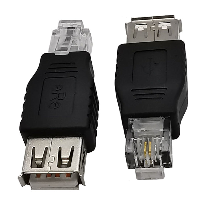 JUNSUNMAY USB母轉公RJ11 6P2C轉接器