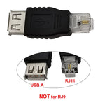 JUNSUNMAY USB母轉公RJ11 6P2C轉接器