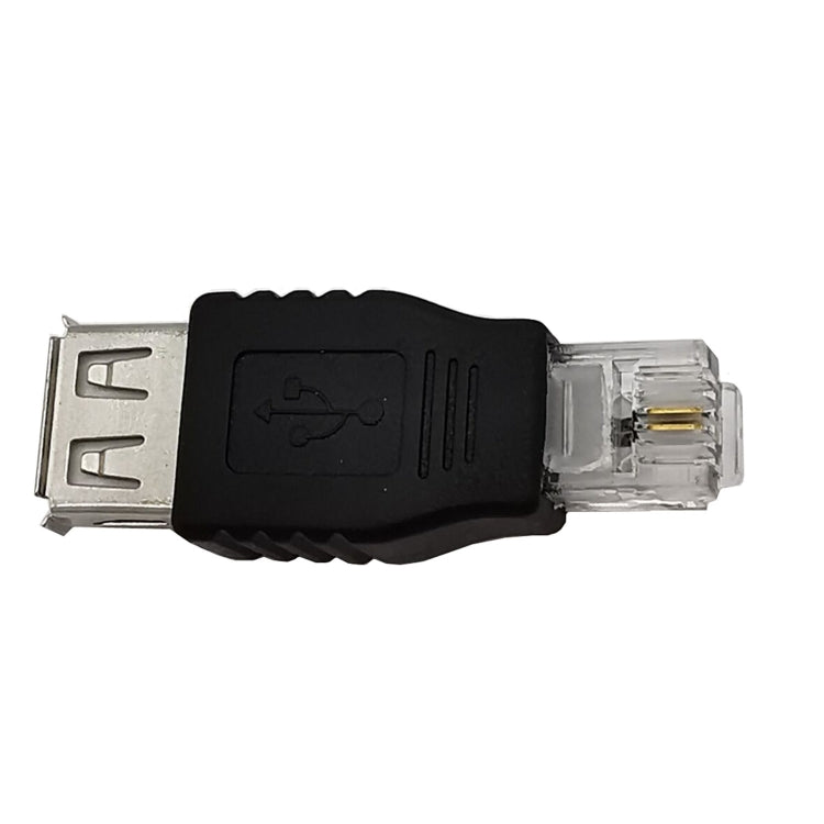 JUNSUNMAY USB母轉公RJ11 6P2C轉接器