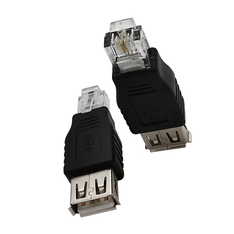 JUNSUNMAY USB母轉公RJ11 6P2C轉接器