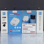 PD04 Type-C + USB 手機充電器，附 Type-C 轉 8 Pin 線，美規插頭，美規插頭 + Type-C 轉 8 Pin 線