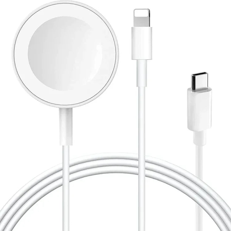 適用於 Apple Watch 系列與 iPhone 二合一 USB 磁吸充電線 1.2米，DS-XB015