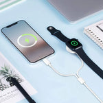 適用於 Apple Watch 系列與 iPhone 二合一 USB 磁吸充電線 1.2米，DS-XB015