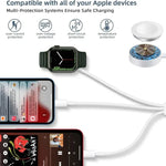 適用於 Apple Watch Series 及 iPhone 3合1 Type-C 磁吸充電線 4英尺/1.2米，DS-XB019