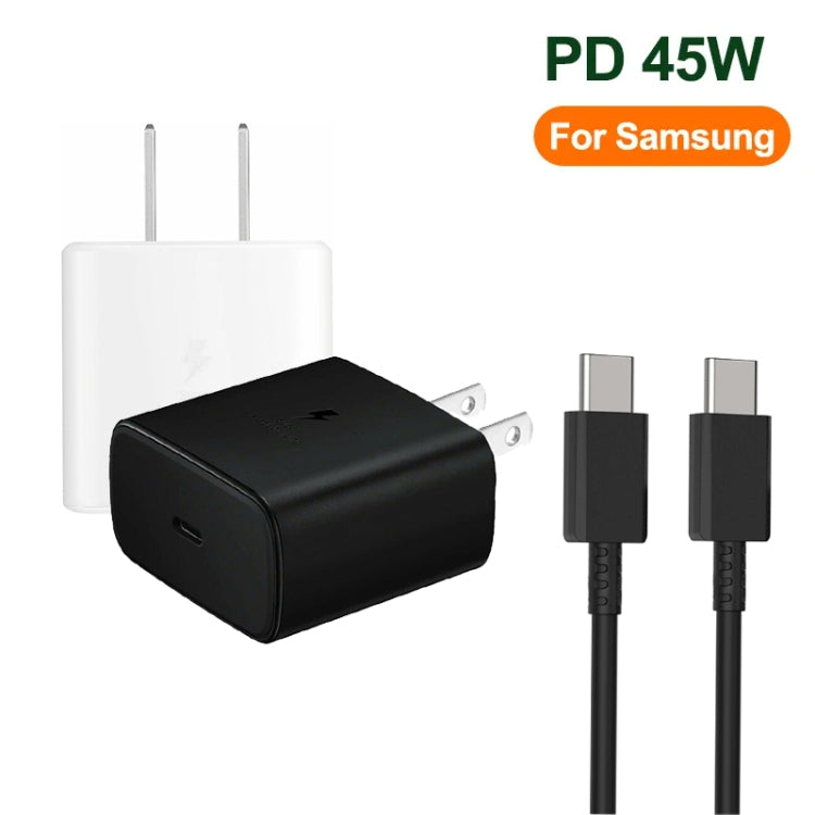 M135 45W USB-C / Type-C 埠快速充電器，附 5A Type-C 對 Type-C 數據線，美規插頭，美規插頭 + Type-C 數據線