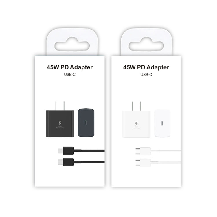 M135 45W USB-C / Type-C 埠快速充電器，附 5A Type-C 對 Type-C 數據線，美規插頭，美規插頭 + Type-C 數據線