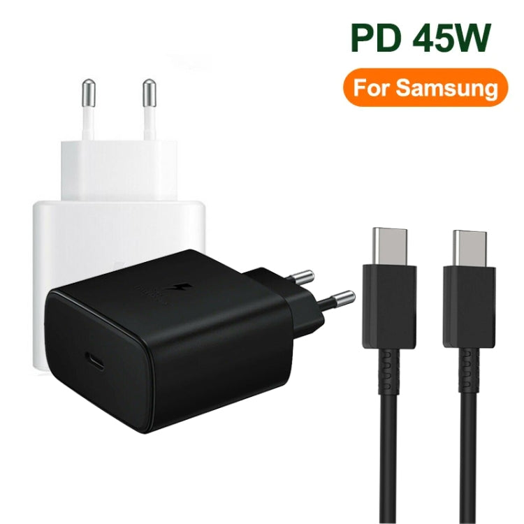 M135 45W USB-C / Type-C 埠快速充電器，附 5A Type-C 對 Type-C 充電線，歐規插頭，歐規插頭 + Type-C 充電線