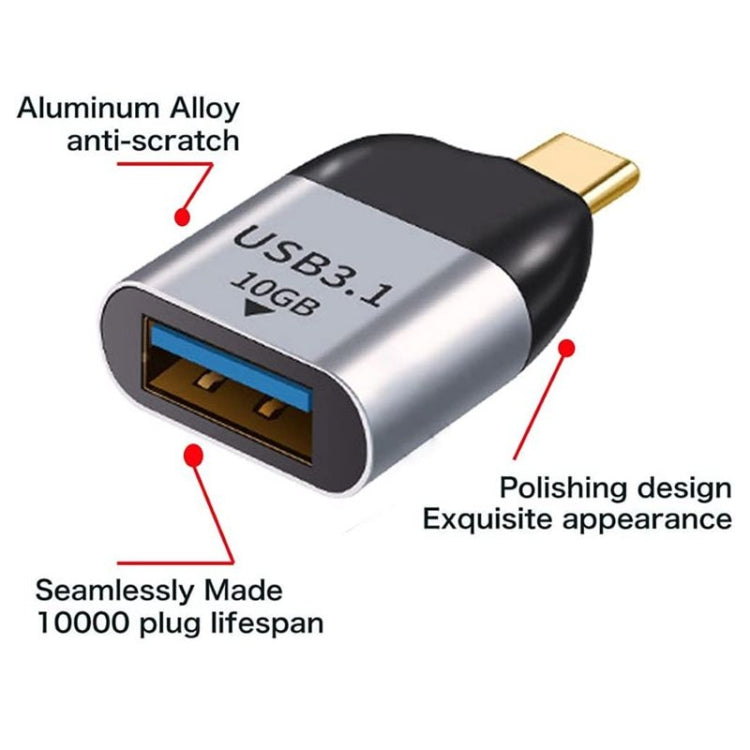 USB 3.0 Type A 母頭轉 USB 3.1 Type C 公頭主機 OTG 數據 10Gbps 轉接器，適用筆電與手機