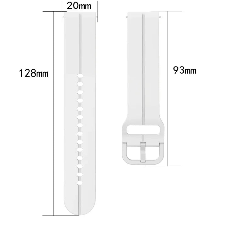 20mm 矽膠環形錶帶，適用於 Samsung Galaxy Watch 6 40mm，適用於 Samsung Galaxy Watch 6 Classic 43mm
