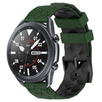 22mm 足球圖案雙色矽膠錶帶，適用於 Samsung Galaxy Watch3 45mm，適用於 Samsung Galaxy Watch 46mm，適用於 Samsung Gear S3 Classic，適用於 Samsung Gear S3 Frontier