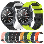 22mm 足球圖案雙色矽膠錶帶，適用於 Samsung Galaxy Watch3 45mm，適用於 Samsung Galaxy Watch 46mm，適用於 Samsung Gear S3 Classic，適用於 Samsung Gear S3 Frontier