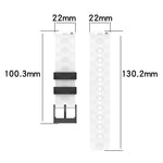 22mm 足球圖案雙色矽膠錶帶，適用於 Samsung Galaxy Watch3 45mm，適用於 Samsung Galaxy Watch 46mm，適用於 Samsung Gear S3 Classic，適用於 Samsung Gear S3 Frontier