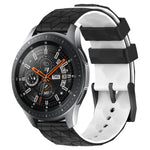 22mm 足球圖案雙色矽膠錶帶，適用於 Samsung Galaxy Watch3 45mm，適用於 Samsung Galaxy Watch 46mm，適用於 Samsung Gear S3 Classic，適用於 Samsung Gear S3 Frontier