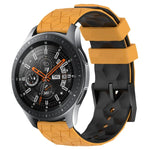 22mm 足球圖案雙色矽膠錶帶，適用於 Samsung Galaxy Watch3 45mm，適用於 Samsung Galaxy Watch 46mm，適用於 Samsung Gear S3 Classic，適用於 Samsung Gear S3 Frontier