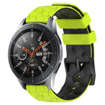 22mm 足球圖案雙色矽膠錶帶，適用於 Samsung Galaxy Watch3 45mm，適用於 Samsung Galaxy Watch 46mm，適用於 Samsung Gear S3 Classic，適用於 Samsung Gear S3 Frontier