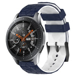 22mm 足球圖案雙色矽膠錶帶，適用於 Samsung Galaxy Watch3 45mm，適用於 Samsung Galaxy Watch 46mm，適用於 Samsung Gear S3 Classic，適用於 Samsung Gear S3 Frontier