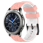 22mm 足球圖案雙色矽膠錶帶，適用於 Samsung Galaxy Watch3 45mm，適用於 Samsung Galaxy Watch 46mm，適用於 Samsung Gear S3 Classic，適用於 Samsung Gear S3 Frontier