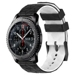 22mm 足球圖案雙色矽膠錶帶，適用於 Samsung Galaxy Watch3 45mm，適用於 Samsung Galaxy Watch 46mm，適用於 Samsung Gear S3 Classic，適用於 Samsung Gear S3 Frontier