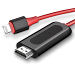 2m 8 Pin 轉 HDMI 轉接線，視頻同步屏幕轉換器，適用於 iPad iPhone，8 Pin 轉 HDMI