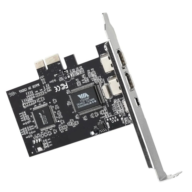 PCI-E 三埠 1394a 1394b Firewire 擴充卡，含2個6針與1個4針，適用桌上型電腦，1394a+1394b