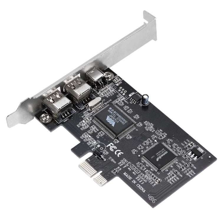 PCI-E 三埠 1394a 1394b Firewire 擴充卡，含2個6針與1個4針，適用桌上型電腦，1394a+1394b