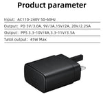 M135 45W USB-C / Type-C 埠快速充電器，英規插頭，英規插頭